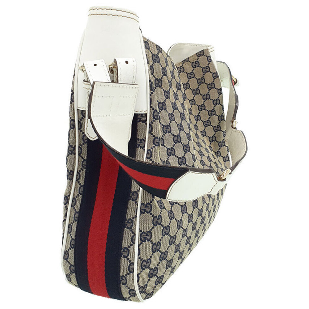 Gucci GG leather Heritage white shoulder canvas bag - Picture 1 of 9